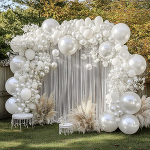 Kit d'arche de ballons en aluminium pour décoration de mariage romantique, thème <span class=keywords><strong>blanc</strong></span>, pour fêtes d'anniversaire et événements, utilisation intérieure et extérieure - Product Image 3