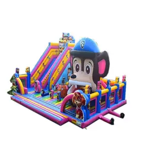 Trẻ em thương mại Trampoline trượt sân chơi, phim hoạt hình Inflatable thư bị trả lại lâu đài bên để bán, trẻ em trò chơi bơm hơi