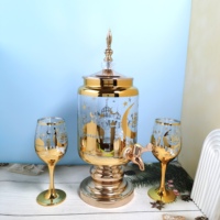 Ensemble de pichets en verre réutilisables de grande capacité, design européen fait à la main, couleur personnalisable, boîte cadeau pour les fêtes, jus, boissons