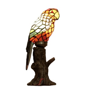 Vintage Nhựa Cơ Sở Châu Âu Sang Trọng Parrot Shape Phòng Ngủ Đèn Bàn Cổ - Product Image 1