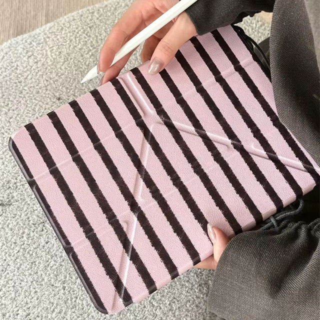 Pink Brown Striped Stars Ni6(8.3 Inch) Simple Suitable for iPad Pro Flat case Mini6 10th Generation (10.9 Inches) New Air5