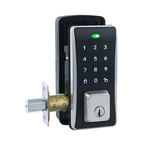 盗難防止スマート電子デッドボルトロック亜鉛合金キーレスタッチエントリーメモリカード付きスチールドア用 - Product Image 1