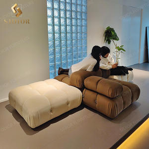 Sofá moderno de gama alta <span class=keywords><strong>Mario</strong></span> Bellini sofá tela de terciopelo Lino esquina vestíbulo Hogar Villa módulo modular sofá seccional sofá - Product Image 3