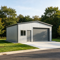 Entrepôt en structure métallique préfabriquée résistant au vent, mini garage en acier, entrepôt multifonctionnel commercial et résidentiel