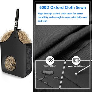 Custom Wheeled Horse <b>Hay</b> Storage Carry <b>Bags</b> Factory Directly Free Samples Horse Feeder 600D PVC <b>Hay</b> Bale <b>Bag</b> for Horse - Product Image 4