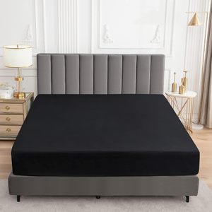 Waterproof 18" Deep Pocket <strong>Mattress</strong> Cover Fitted Sheet Style <strong>Mattress</strong> <strong>Protector</strong> with Elastic <strong>Rubber</strong> Band - Product Image 1