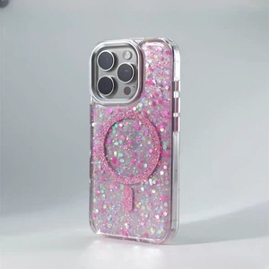 Nuevo diseñador a prueba de golpes brillo claro duro magnético funda de teléfono para iPhone 16 Pro <span class=keywords><strong>Max</strong></span> <span class=keywords><strong>Samsung</strong></span> A16 A06 <span class=keywords><strong>S22</strong></span> S23 S25 <span class=keywords><strong>ultra</strong></span> - Product Image 2