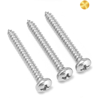 Sekrup Self-Tapping Kepala Phillips PT Phillips Head, Baja Anti Karat, Lapisan Seng Oksida Hitam, Grade 4.8/8.8, Pengikat Metrik