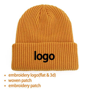 Bonnets en tricot personnalisés de haute qualité, épais, multicolores, mode, chauds, unisexes, pour l'extérieur, avec logo personnalisé - Product Image 6