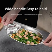 Yolecen petite préparation domestique plat assiette profonde dessin animé conception épaissie 304 acier inoxydable vinaigre plat boulette assiette