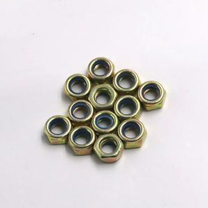 Écrou hexagonal zingué écrou <span class=keywords><strong>de</strong></span> <span class=keywords><strong>blocage</strong></span> <span class=keywords><strong>de</strong></span> verrouillage pour usage industriel M3 filetage métrique acier au carbone acier inoxydable aluminium écrou en Nylon - Product Image 1