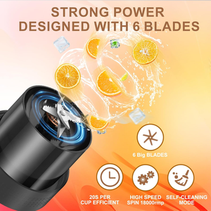 Factory Wholesale <b>Large</b> Volume Smoothie Maker Rechargeable Personal Blender Leakproof Juicer Cup for Gym Fitness Top - Product Image 5