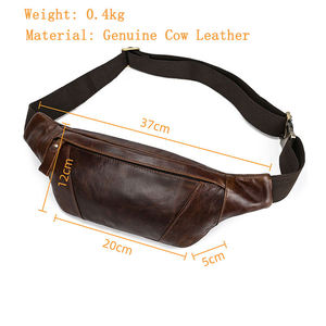 กระเป๋าหนังวัวแท้ AndoBag สำหรับกิจกรรมกลางแจ้ง สะพายไหล่ สะพายอก กระเป๋าคาดเอวสำหรับผู้ชาย สไตล์วินเทจลำลอง รุ่น 1034 - Product Image 2