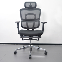 Chaise de bureau ergonomique avec fonction pivotante Chaise d'ordinateur à domicile Accoudoir 3D Chaise de direction confortable