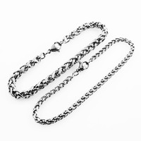 Vente en gros Argent Or Métal Couleur Placage Hip Hop Acier Inoxydable 6mm 7mm 8mm Largeur Fleur Panier Chaîne Bracelet