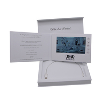 Carte vidéo lcd faite maison, 50 pièces, 7 pouces, avec emballage vidéo, en aluminium d'impression en argent