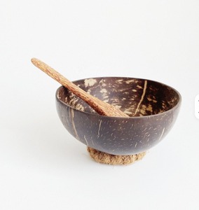 <b>Coconut</b> <b>Shell</b> Polished Soup Bowl with Spoon Bohemian Handicrafts Custom Logo Wedding Eco Friendly Handmade Serving Bowl - Product Image 6