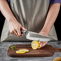 Offre Spéciale professionnel damas couteau de cuisine ensemble chinois bonne qualité Chef couteaux en acier au carbone lame métal matériel
