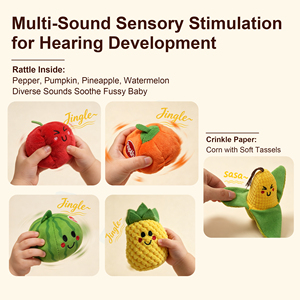 El Mejor Juguete de Peluche Montessori para Clasificar Frutas y Verduras por Color, Juguetes Sensoriales para Bebés, Figura de Acción, Juguetes Educativos Sensoriales para Niños - Product Image 3