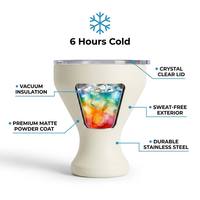 Gobelet de présentation de cocktails de luxe pour salons, verre à martini en acier inoxydable à double paroi isolé de qualité supérieure