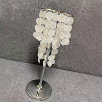 Support à fleurs en fer de luxe LEXI de haute qualité avec coque en acrylique perlée, taille personnalisable, centre de table pour mariage et fête