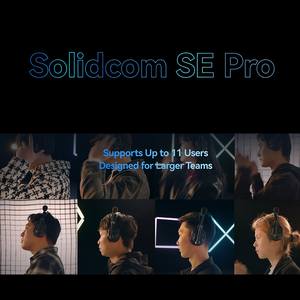 Hollyland solidcom SE Pro 9S Hệ thống intercom HDTV Full-duplex 1300ft <span class=keywords><strong>DECT</strong></span> Tai nghe 9 người LED Đèn nền tiếng ồn hủy bỏ - Product Image 5