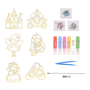 Bambini educativo finestra arte da te cristallo ciondolo pittura giocattolo <span class=keywords><strong>principessa</strong></span> serie 3D colla <span class=keywords><strong>disegno</strong></span> Art Kit per 3 anni - Product Image 3