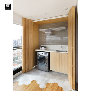 أبواب خشبية ذات شقين بتصميم حديث للمنازل أبواب لغسيل الملابس الخشبية منزلقة داخلية - Product Image 5