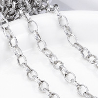 Ovale croix chaîne indicateur motif bricolage acier inoxydable métal bijoux accessoire à la mode pour collier Bracelet Bracelet fermoir
