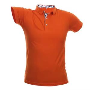 Polo de marca personalizada para hombre, cómoda camisa deportiva de manga corta con cuello de solapa de algodón - Product Image 1