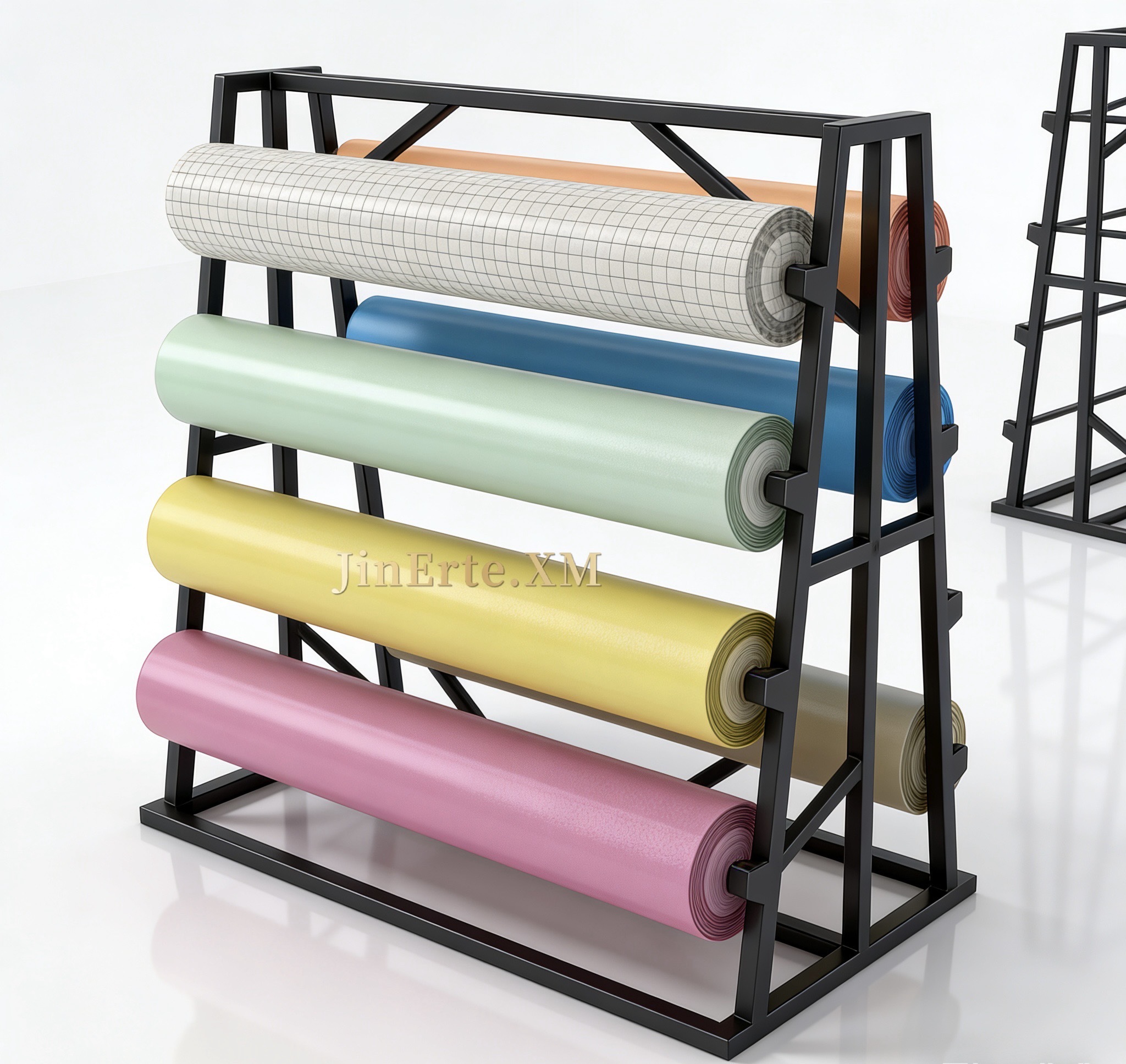 Étagère De Rangement Pour Rouleaux – Acier, Roulettes 360°, 2 Ou 3 Niveaux, Charge 300 Kg – Atelier, Entrepôt, Auto