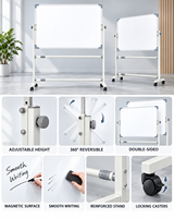 Tableau blanc magnétique double face personnalisé pour écriture, effaçable à sec, 48x36 pouces, pour bureau, salle de classe, maison, école