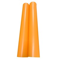 Plaques en PE découpées sur mesure, rouleaux de plastique HDPE transparents orange personnalisés