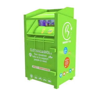 Custom Design Steel Recycle Bin Used Clothes Container Clothes Donation Bin