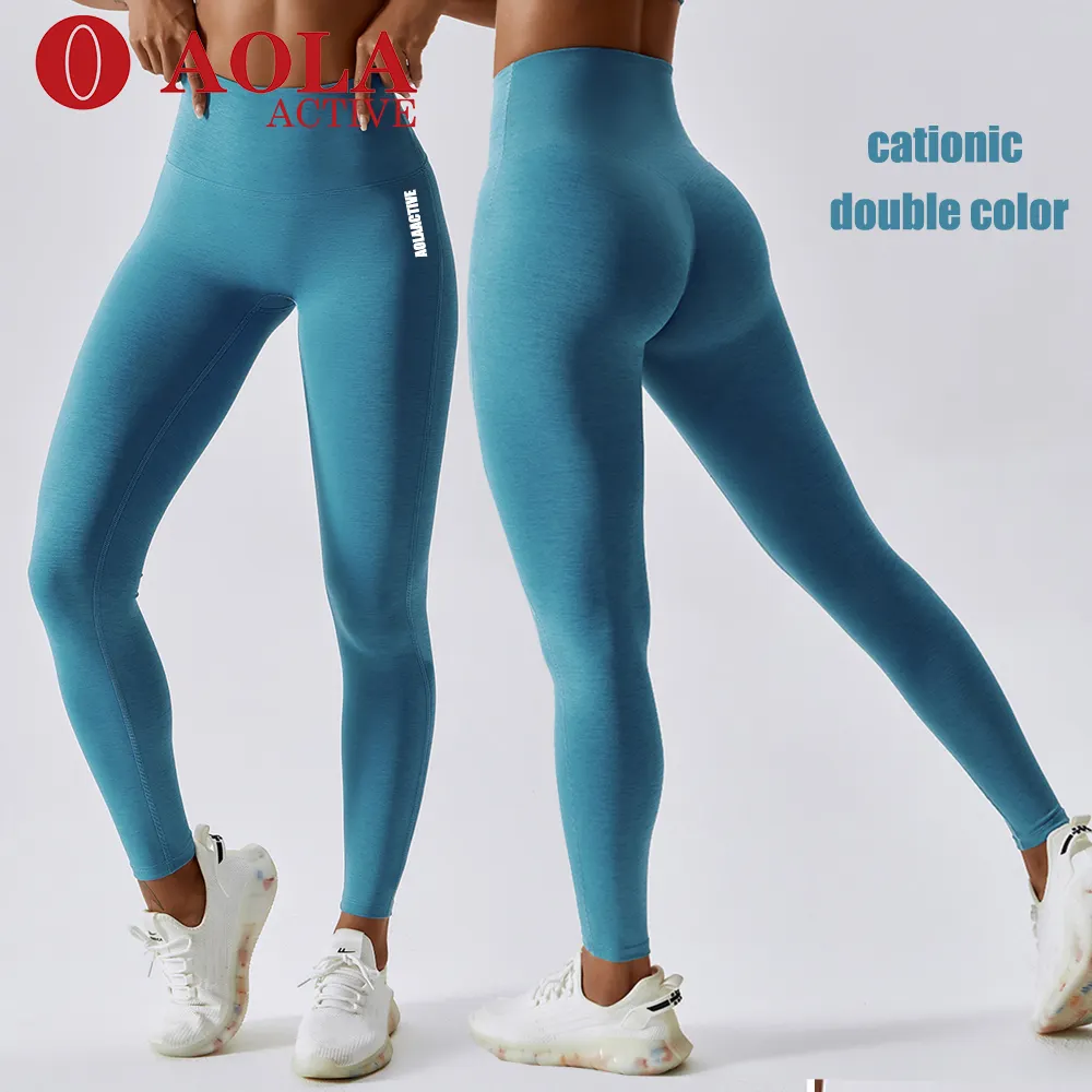 AOLA High Waist Yoga Pants Women's Tight Quick Dry Nude Feeling Fitness Leggings Butt Lift Running Sports Leggings