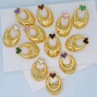 Pendientes de Acero Inoxidable de Estilo Retro Europeo Americano Simples y a la Moda, Aros Personalizados Versátiles y de Tendencia para Fiestas