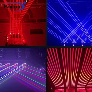 Lumière laser à faisceau LED à 8 yeux, RVB rouge vert bleu, adaptée aux DJ, discothèques, événements, scènes - Product Image 4