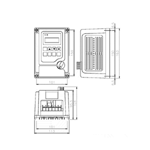 Convertidor de Frecuencia Industrial Monofásico AS2-107GB, Tipo Split, 0.75KW, 220V, 5A, 400Hz, para Motor - Product Image 3