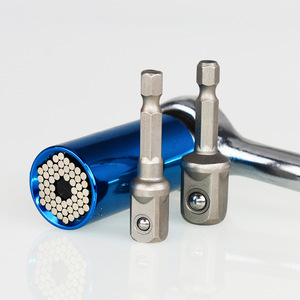 KZD Multi Functional Socket 1/4 In Chrome Vanadium Steel Self Adjusting Metric Imperial Ratchet Socket Wrench <b>Tool</b> - Product Image 2