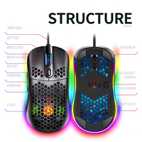 GAZ-M13 7200DPI Mouse Gaming Berkabel, Aksesori Komputer Lampu Latar Rgb USB Laptop