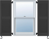 Persiana Exterior de Aluminio Estilo Colonial, Color Negro, en Tamaño Personalizado