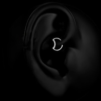 Cincin Hidung Zirkon Stainless Steel 8mm Bentuk Tetesan Air Bulan Cincin Tertutup Anting Kreatif Perhiasan Tindik Grosir