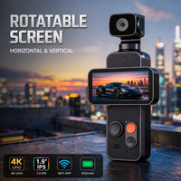 Caméra d'action de poche portable, enregistreur vidéo 4K avec port Type C OV8865, connexion WiFi sans fil, stockage 128 Go, DV