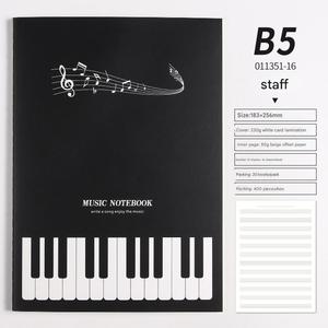 Bán Buôn Văn Phòng Phẩm 16K Máy Tính Xách Tay Khuyến Mãi Máy Tính Xách Tay Chủ Đề May B5 Kraft Giấy Màu Đen Âm Nhạc Cuốn Sách Bìa Cứng Máy Tính Xách Tay - Product Image 4