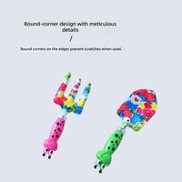 Set di attrezzi da giardinaggio per bambini in acciaio inossidabile, mini vanga e rastrello colorati in due pezzi per bambini, per la spiaggia e la piantumazione di fiori
