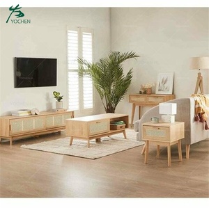 Modern and Simple Design <strong>TV</strong> Stands and Cabinets Natural <strong>Rattan</strong> Wood Panel and MDF for Living Room and Bedroom Wooden <strong>TV</strong> <strong>Unit</strong> - Product Image 6