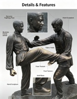 Estatua Humana 3D de Tamaño Real, Clásica, Hecha a Mano en Bronce Fundido, Decoración Moderna y Tradicional para Jardín, Parque o Plaza