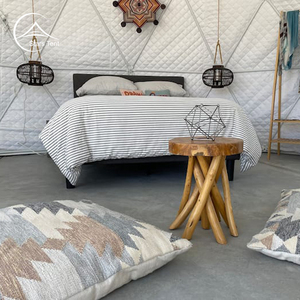 6m de alta calidad al aire libre impermeable iglú casa prefabricada tienda con estufa tipo <span class=keywords><strong>camping</strong></span> para vivir <span class=keywords><strong>4</strong></span> estaciones cabaña de troncos fiesta familiar - Product Image 5