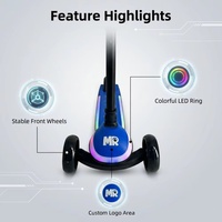 Nouvelle Trottinette Pliable pour Enfants 2026 avec Lumières LED, Trottinette Portable à 3 Roues pour Enfants, Idéale pour les Déplacements en Extérieur