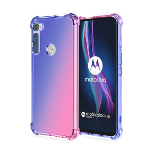 Funda trasera para teléfono móvil, carcasa suave de tpu con gradiente de contraste antigolpes para moto one fusion plus - Product Image 5